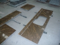 New Arrival California Gold Granite Counter Top with Bullnose Edges Finish