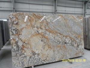 Good Quality River Yellow Granite Slab Countertop