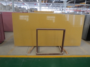 Solid Surface Yellow Artificial Quartz Stone