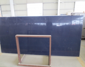 Cyrstal Dark Blue Artificial Quartz Stone with glass