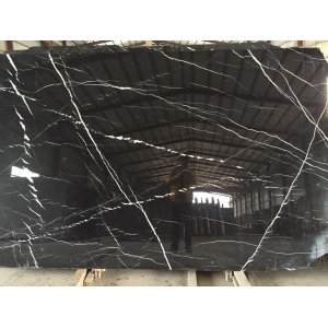 China Black Marquina Nero Marquina Marble with white veins